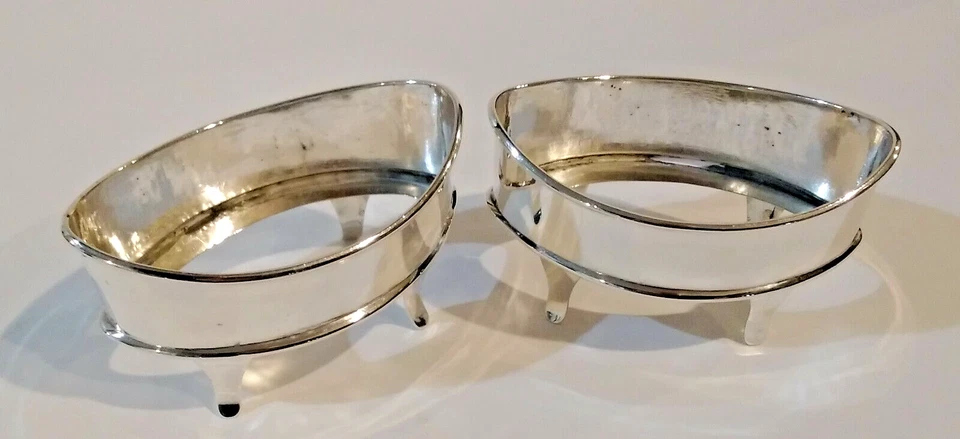 Conjunto Master de sal e pimenta prata esterlina ~ Daniel Denny Ca. 1800 - Imagem 3 de 4