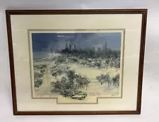 Tom Lynch Signed Lithograph Winter Skyline with COA