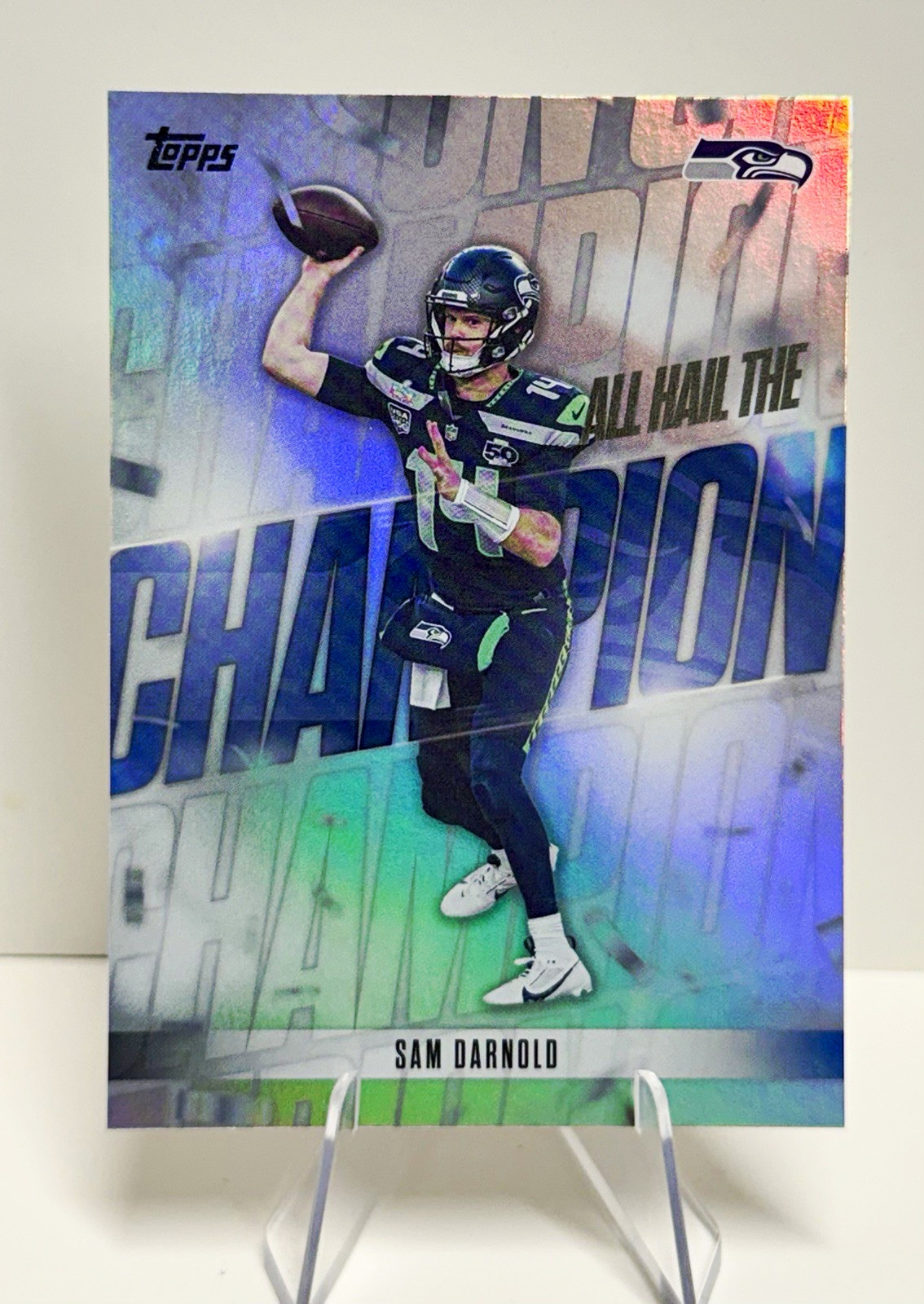 2026 Topps Flagship All Hail the Champion SP Sam Darnold #AHC-6 Seattle