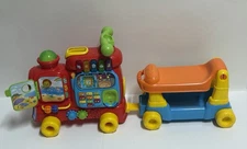 Vtech 4- in-1 letter, Learning Red Train Sit And Stand One Wheel Missing ￼￼