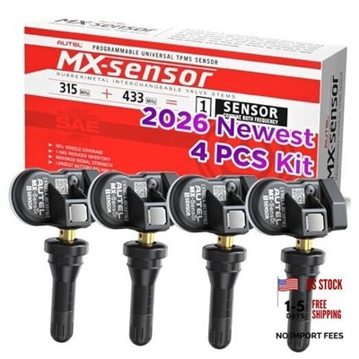 TPMS Sensors Set of MX-Sensor 2in1 315MHz+33MHz Tire Pressure Sensor, 4