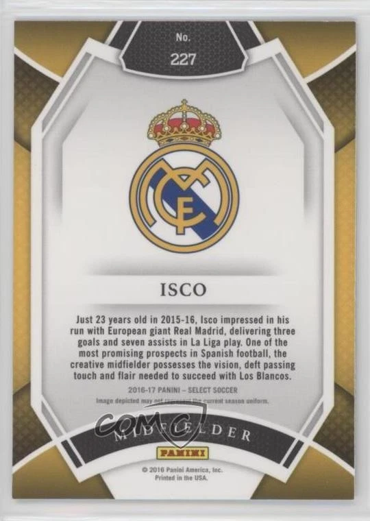 2016-17 Panini Select Field Level Silver Prizm Isco #227 - Image 2 of 2