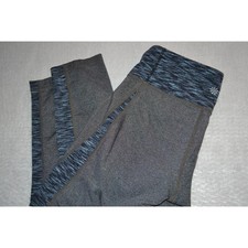 28835 Athleta Gym Pants Capris Leggings Gray Nylon Blend Size Small Womens