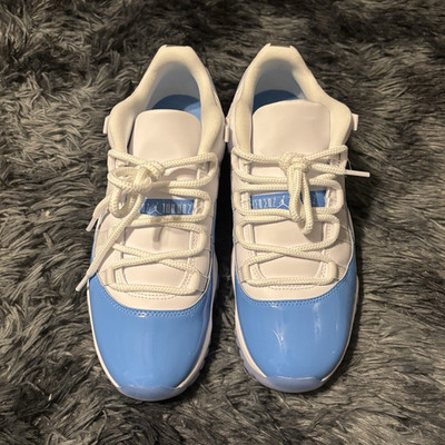 Jordan Air Jordan 11 Retro Low White/University Blue Low Top Lace-Up Sneakers