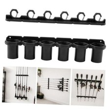 Heavy Duty Fishing Rod Storage Rack, Wall/Ceiling Mount Vertical Pole 1 BLACK