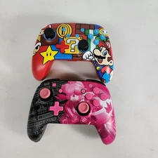 2 Nintendo Switch PowerA Mario Pdp Princess Peach Controller Genuine Work/drift