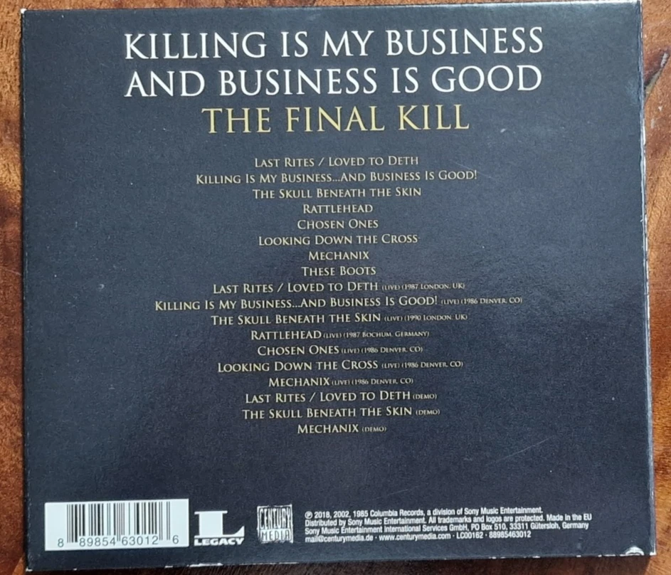 Megadeth – Killing Is My Business And Business Is Good (The Final Kill) CD 2018 - Bild 3 von 4