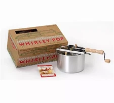 WHIRLEY POP HAND CRANK STOVE POPPING 6 QUART DELICIOUS POPCORN *NEW IN BOX*
