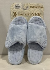 Isotoner Pillow Step Sz 9.5-10 Women  s Slippers Slides Pale Blue / New