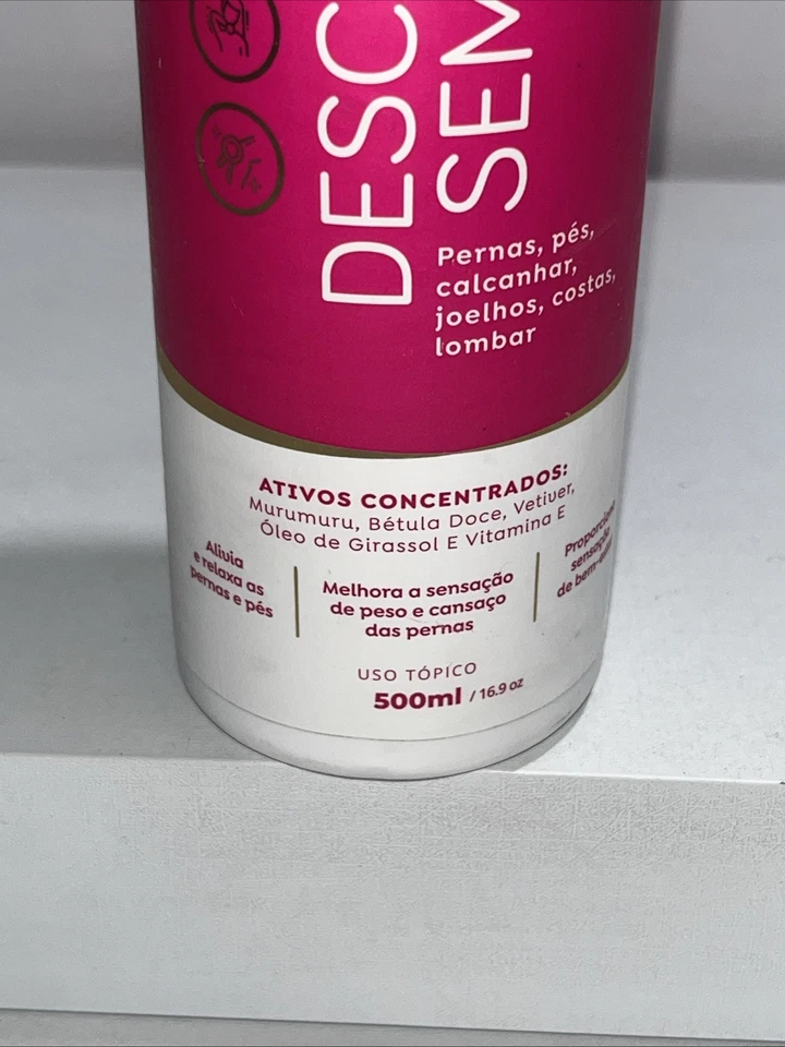 Novo Rosa Selvagem Descan Semax Para Pernas Cansadas + Pesadas, 16,9floz, Exterior Danificado - Imagem 3 de 4