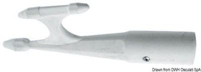 Gancio mezzo marinaio in propilene bianco foro 30 mm. in Vendita Online