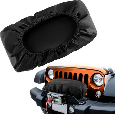 Badlands Winch Cover, Heavy Duty 600D Oxford Winch Cover 12000 Lb Waterproof (21