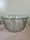Anchor Hocking Clear Glass Salad Serving Bowl Avalon 10.5" Vintage