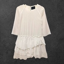 Japan vintage ivory tiered dress with soft flowy layers