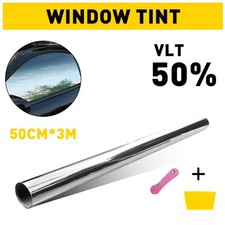 Uncut 20x10ft Car Window Tint Film Roll With Shades 50 Vlt Car Home Silver