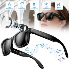 Ai Smart Bluetooth Glasses 8MP HD Camera 1080P Video Recording Audio Sunglasses