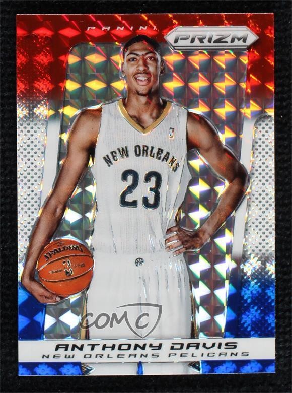 2013-14 Panini Prizm Red White & Blue Mosaic Prizm Anthony Davis #4