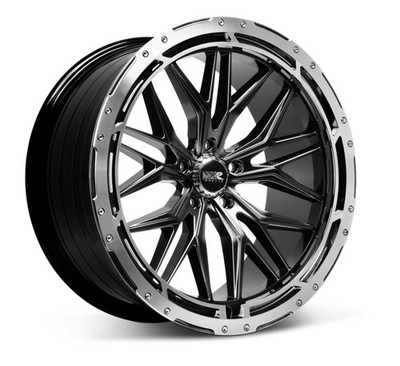 1 New 20x8.5 XXR 585 Chromium Black Machined Ring Wheel 5x120 ET35 CB73.1