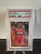 1996 Topps Allen Iverson #171 (RC) PSA 8 Rookie Card. rookie card picture