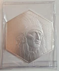 10 oz Bullion Works Buffalo Warrior Silver Hexagon Bar