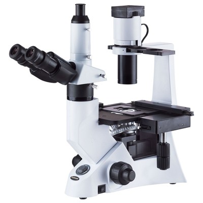 AmScope 40X-1000X Inverted Infinity-Correct Phase-Contrast Trinocular Microscope