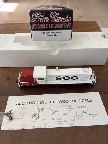 Locomotora diésel Atlas 7121 escala HO Soo Line Alco RS-1 #352 tren HO | Condition: Used