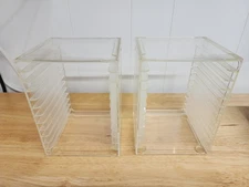 Pair Of US Acrylic 12 CD Storage Racks
