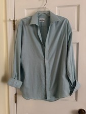 Calvin Klein Mens Steel Plus Stretch Slim Fit Dress Shirt L 16 1/2 34/35 Blue