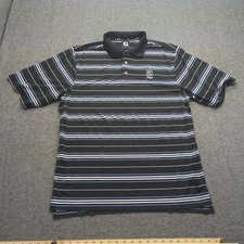 Footjoy Shirt Mens XL Black Striped TPC Sawgrass The Players Chapionship Stretch