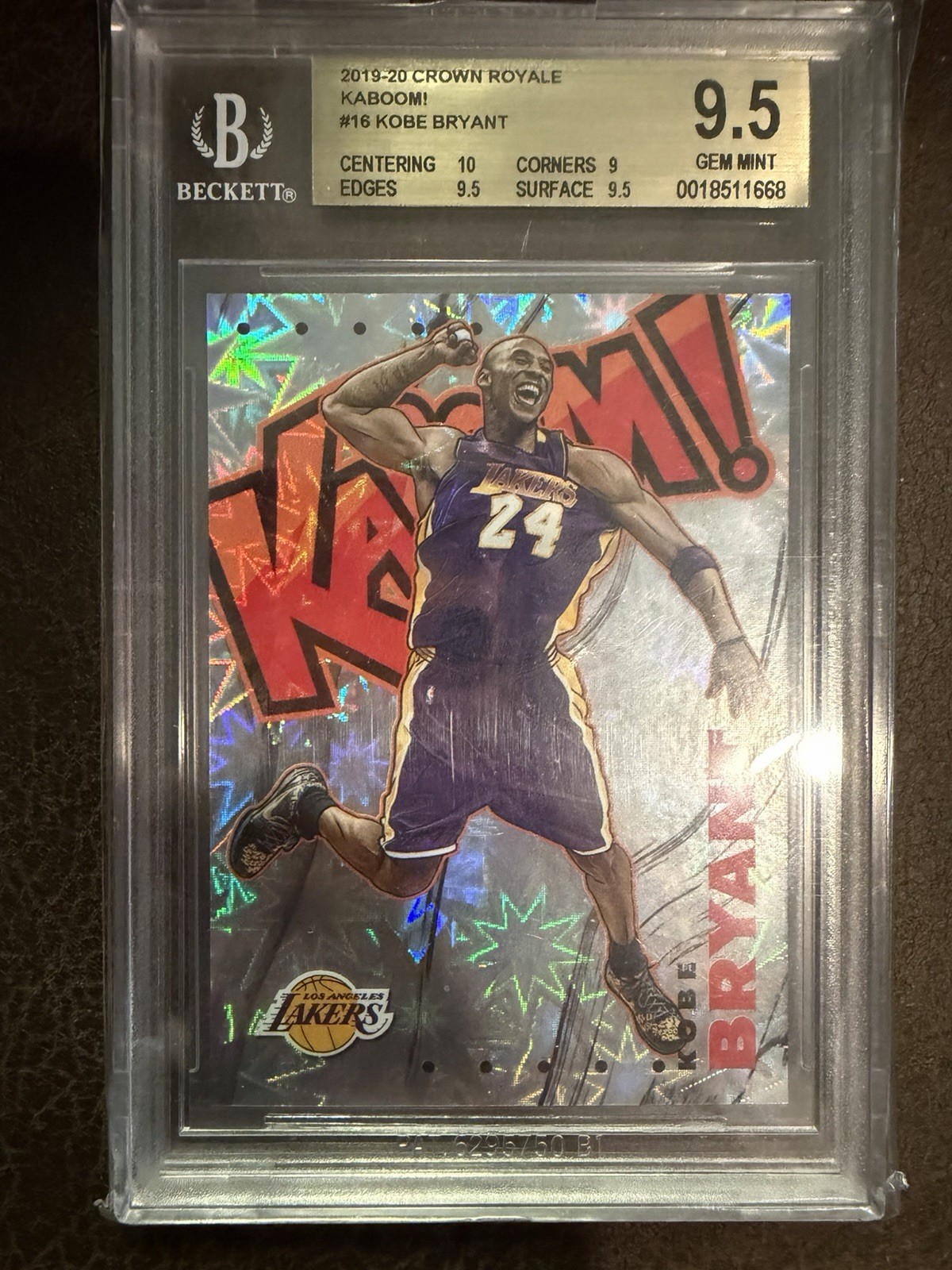 2019-20 Panini Crown Royale - Kaboom! Kobe Bryant #16