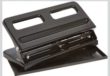 Heavy-Duty Adjustable 9/32" 3-Hole Punch