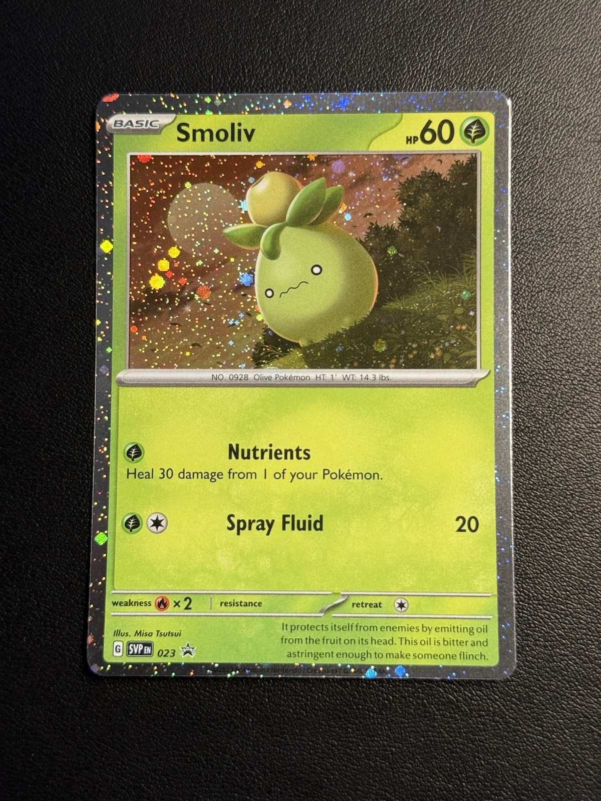 Pokémon TCG Smoliv Svp Black Star Promos SVP023 Holo Promo Cosmos near mint