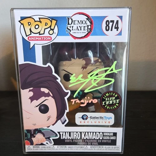 Funko Pop! Animation Tanjiro Kamado Glow Chase Autographed Galactic Toys 874