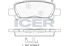 Bremsbelagsatz Hinten Akebono-System für Forester SF SG Impreza Coupe GFC 00-09