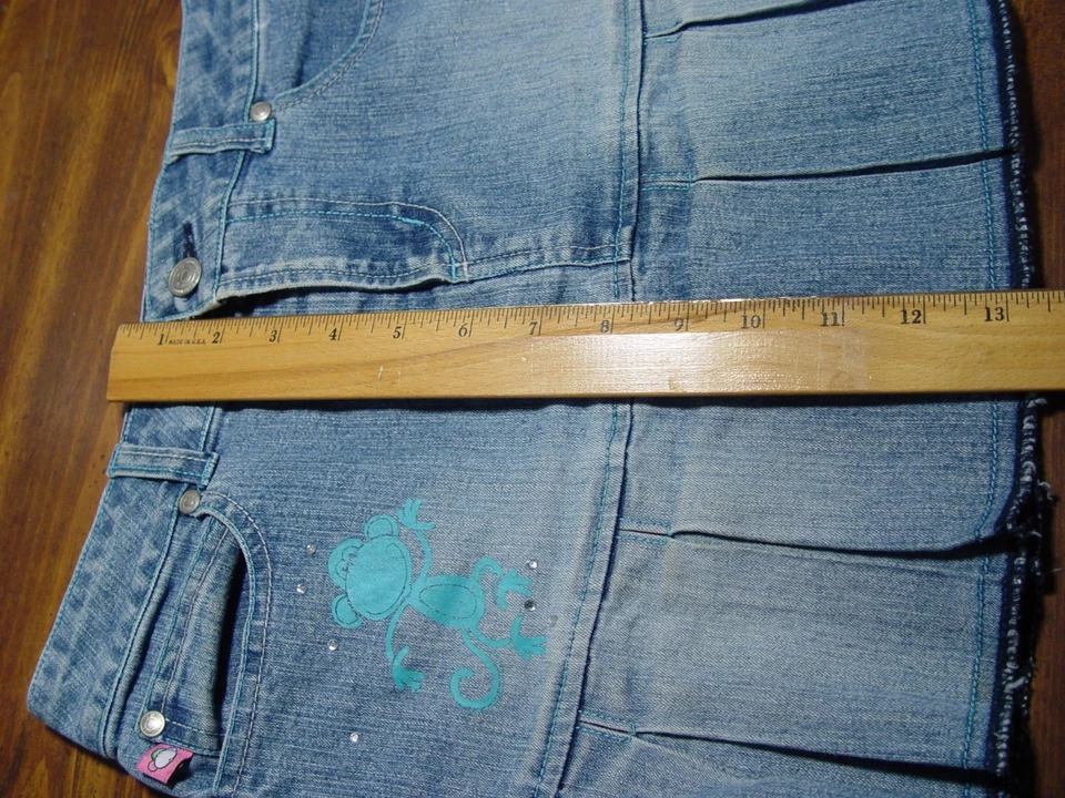 Bobby Jack Y2K джинсовая юбка девочек размер 14 обезьяна винтажный - Изображение 4 из 4