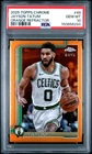 2025 Topps Chrome Jayson Tatum TRUE Orange Refractor #02/25 PSA 10 Celtics!