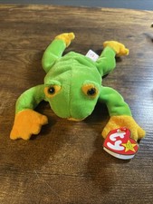 Ty Beanie Baby Smoochy the Frog DOB October 1, 1997 MWMT Free Shipping