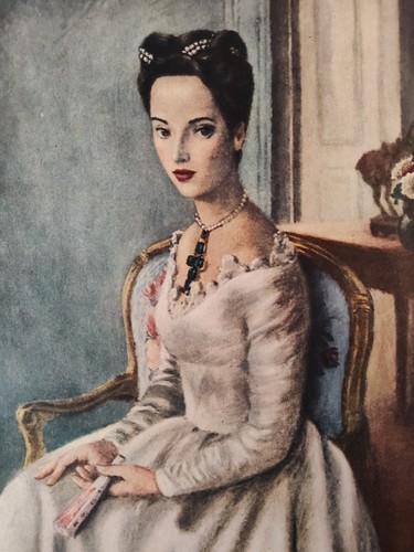 1945 LIFE Portrait MERLE OBERON as George Sand Alexander Brook Painting - Picture 1 of 2