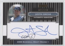 2008 Razor Signature Series Black 28/199 Justin Smoak #111 Auto 8z0