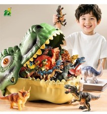 Dinosaur Toys for Kids 45PCS Realistic Dinosaurs Figures with Eggs&Trees&Fence