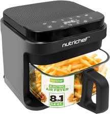 5.8 Quart Air Fryer, 8-1 Preset Cook Modes,Transparent Fry Bowl for Best Result