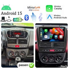 DAB+ per Fiat Doblo ll 2010-2014 autoradio 2+64GB Android 15 GPS Apple CarPlay