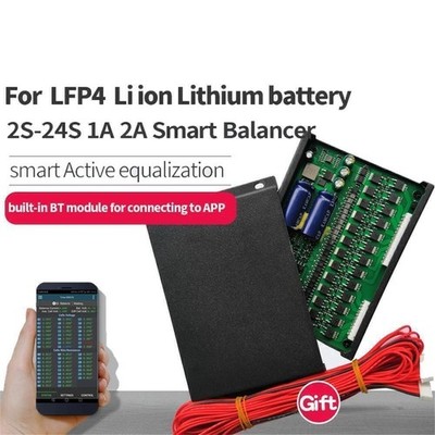 1A/2A Balance 2S~24S Li-ion Lifepo4 Battery Active Equalizer BMS Bluetooth APP