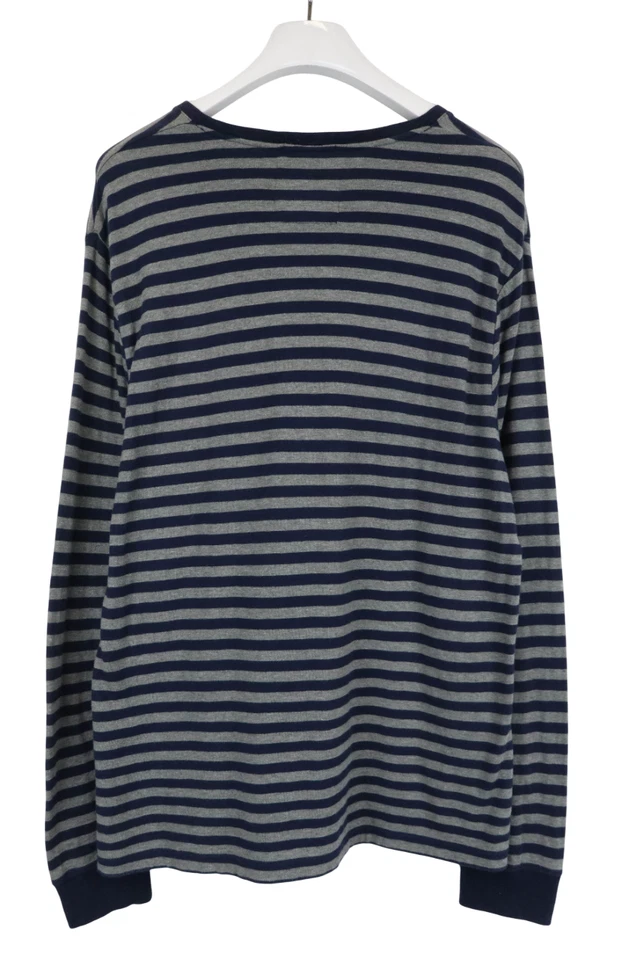 Gant Workwear Sweatshirt Herren Groß Pullover Rundhals Blau Grau Gestreift - Bild 2 von 4