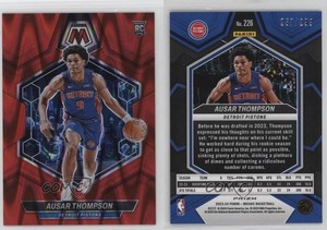 2023 Panini Mosaic Rookies Red Seismic Prizm /299 Ausar Thompson #226 Rookie RC
