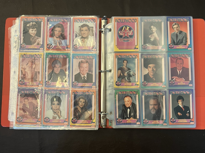 300+ 1991 Starline HOLLYWOOD Trading Cards Bulk Card Lot in binder/pages NM MJ