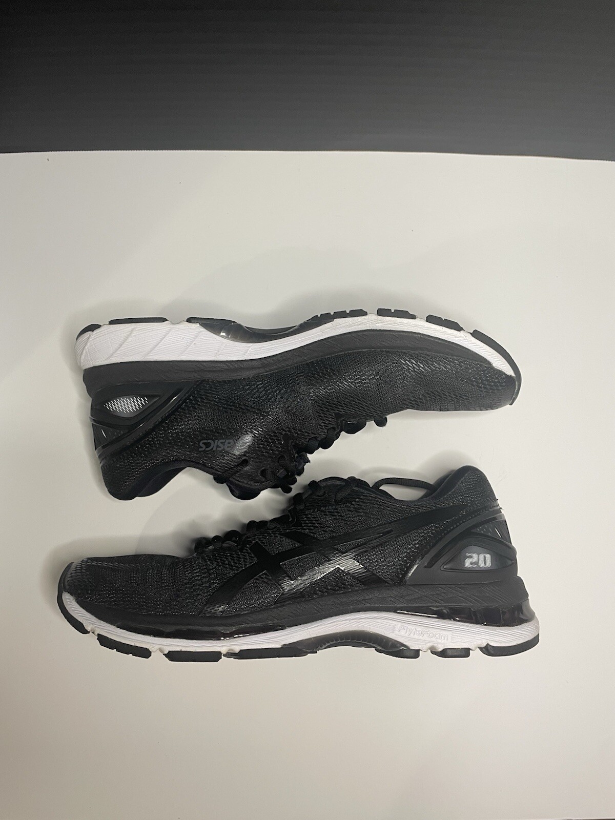 Asics Gel-Nimbus 20 Black Womens T850N Running Shoes Sneakers Sz 9