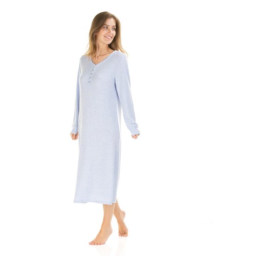 Womens Ladies Brushed Long Sleeve Nightdress Nightie Size 8-22 - Picture 6 of 33