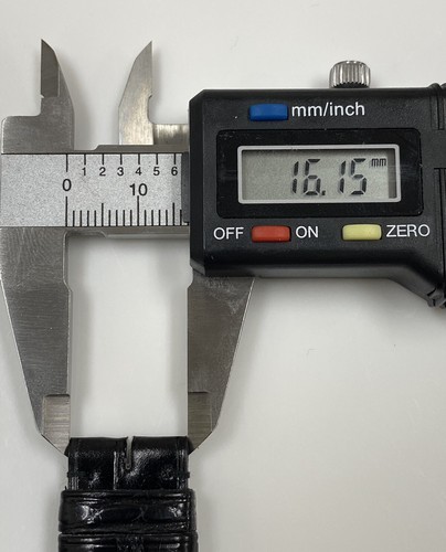 Genuine Zenith Black Alligator Leather Watch Band Strap 21mm x 16mm - Picture 7 of 8