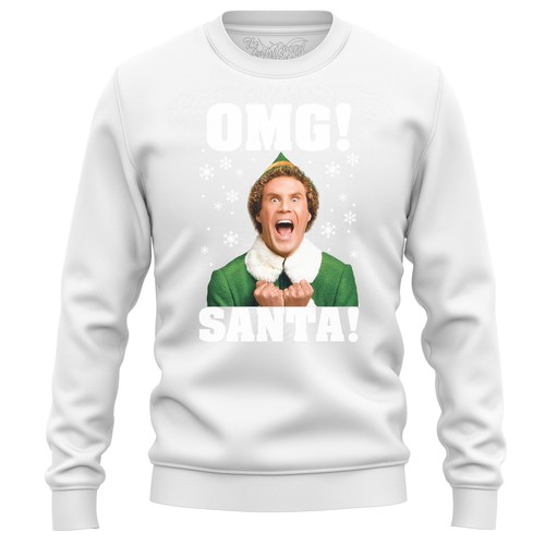 OMG Santa! Buddy Elf Funny Sweatshirt - Spread Cheer & Laughter! Unisex Printed - Picture 6 of 47
